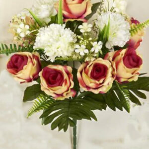 Διακοσμητικά Λουλούδια Σύνθεση Τριαντάφυλλα Χρυσάνθεμα