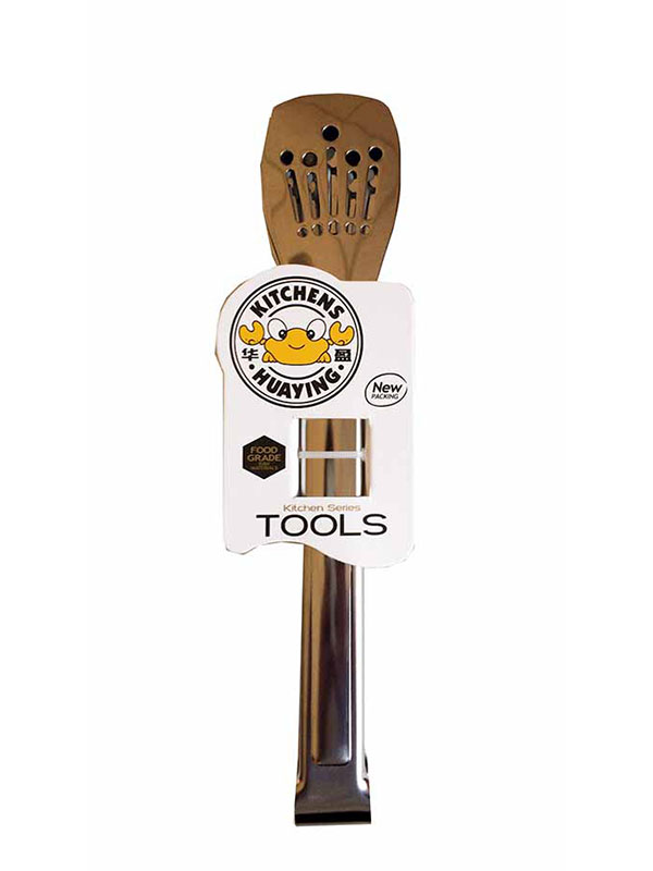 Λαβίδα Σπάτουλα Με Τρύπες Inox 24cm