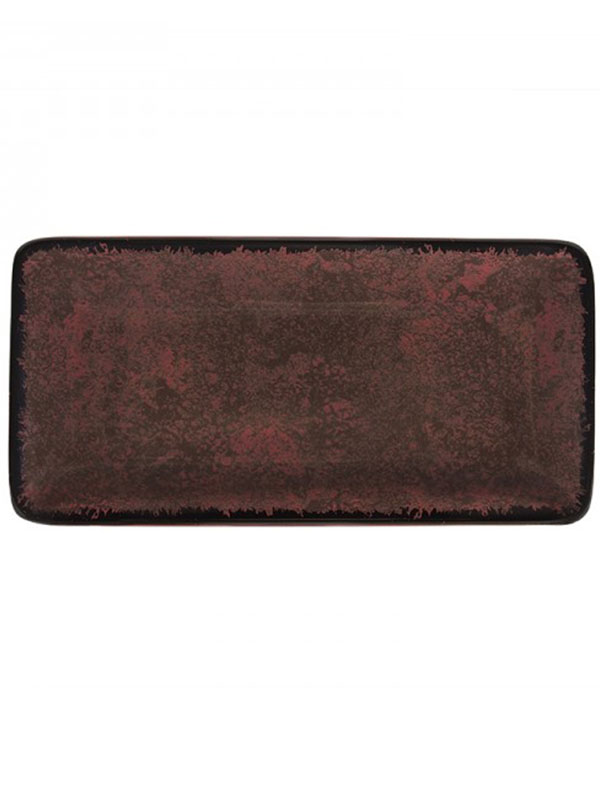 Πιατέλα "Oriana Ferelli" Μακρόστενη Bordeaux