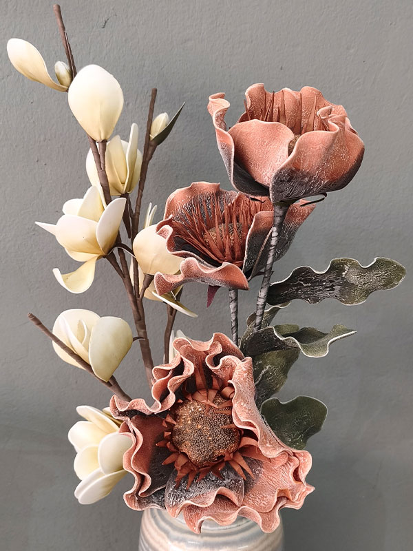 Διακοσμητικά Λουλούδια Foam Σύνθεση 48