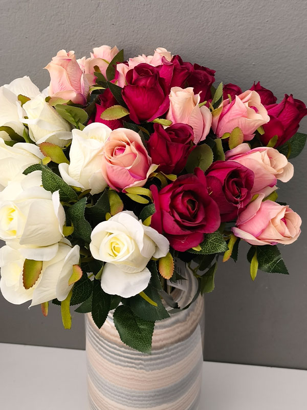 Διακοσμητικά Λουλούδια Κλαδί Μπουμπούκι Τριαντάφυλλο (22151)