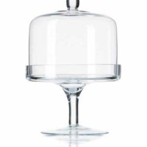 Μπισκοτιέρα Γυάλινη Με Πόδι 24cm