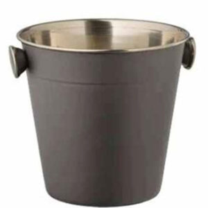 Κουβαδάκι Πάγου Metal Black Inox