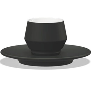 Φλυτζάνι Cappuccino Πορσελάνης Lunik Στοιβαζόμενο Μαύρο 210ml