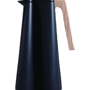 Κανάτα Θερμός Μαύρη 1LT Με Ξύλινη Λαβή