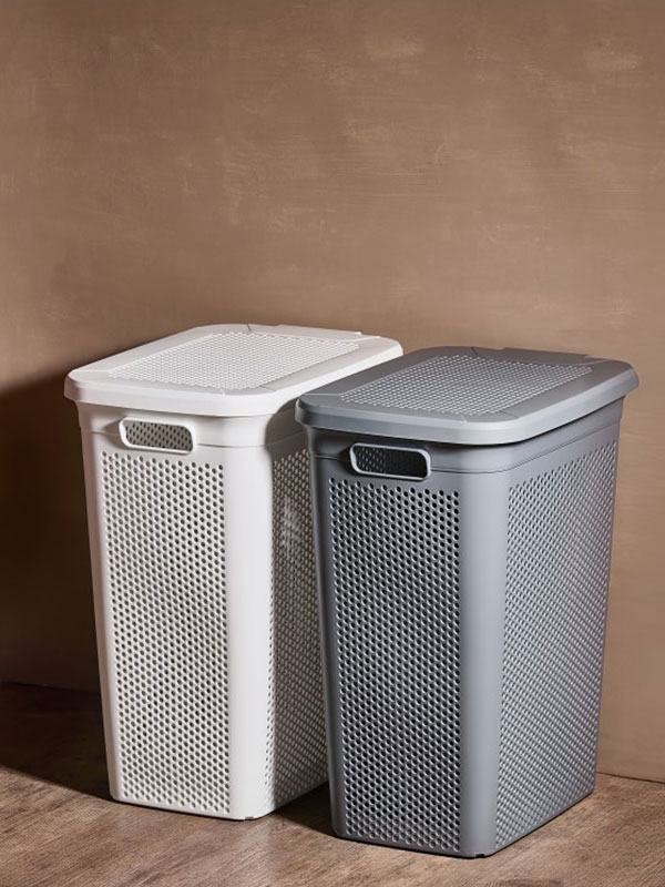 Καλάθι Απλύτων Πλεκτό Slim 29×41×51,5 hcm