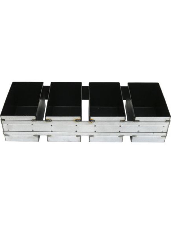 Φόρμα Ψωμιού Αντικολλητική 4 Θέσεων 12x9x9hcm