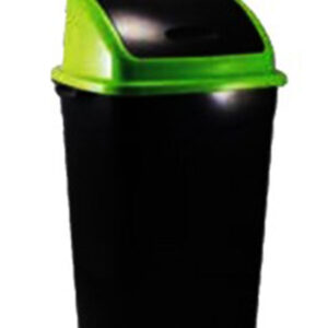 Κάδος Απορριμμάτων Πλαστικός Με Μαύρο - Πράσινο Αιωρούμενο Καπάκι
