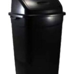 Κάδος Απορριμμάτων Πλαστικός Με Μαύρο Αιωρούμενο Καπάκι