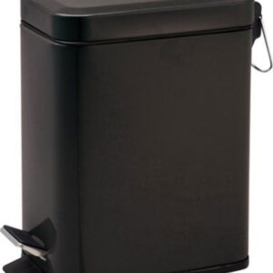 Κάδος Πεντάλ Μεταλλικός Ορθογώνιος Μαύρος 5Lt