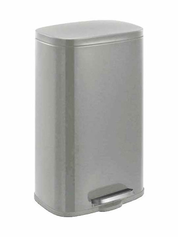 Κάδος Πεντάλ Απορριμμάτων Inox Soft Close Γκρι 30Lt