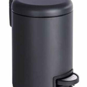 Κάδος Πεντάλ Μεταλλικός Στρογγυλός 5Lt Soft Close Μαύρος