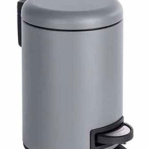 Κάδος Πεντάλ Μεταλλικός Στρογγυλός 5Lt Soft Close Γκρι