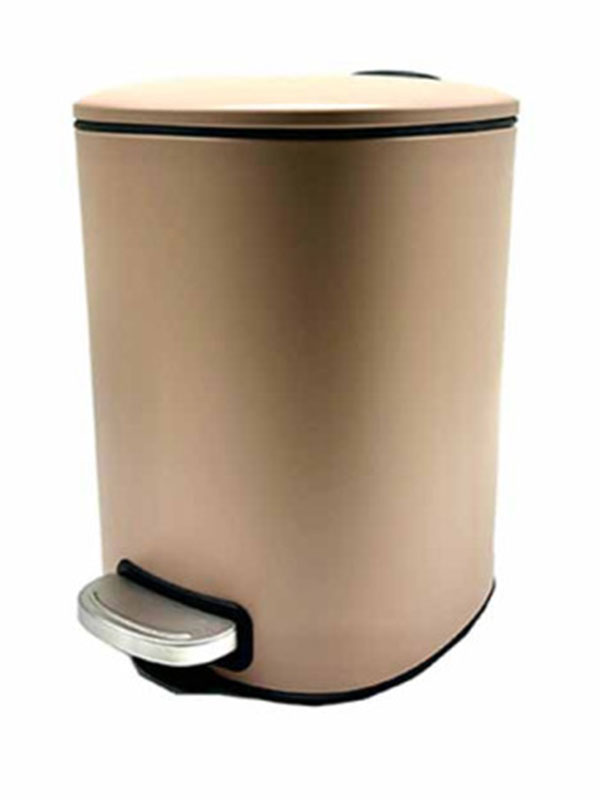 Κάδος Πεντάλ Μεταλλικός Τετράγωνος 5Lt Soft Close Coffee - Red