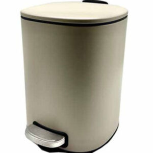 Κάδος Πεντάλ Μεταλλικός Τετράγωνος 5Lt Soft Close Γκρι - Μπεζ