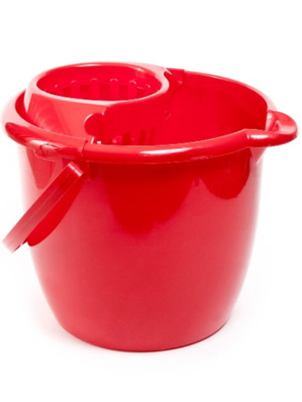 Κουβάς Πλαστικός Στρογγυλός με Στίφτη 12Lt