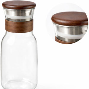 Καράφα Borosilicate 1,5Lt Με Ξύλινο Καπάκι