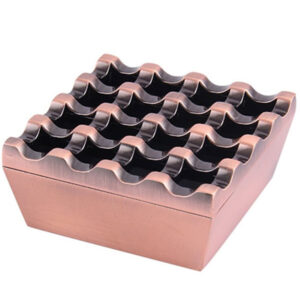 Σταχτοδοχείο Αντιανεμικό Τετράγωνο Zinc Antique Bronze Βαρέως Τύπου