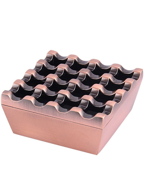 Σταχτοδοχείο Αντιανεμικό Τετράγωνο Zinc Antique Bronze Βαρέως Τύπου