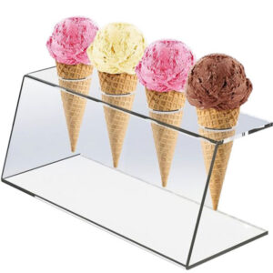 Βάση Ακρυλική Για Χωνάκια 4 Θέσεων 25x10x9cm