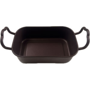 Σαγανάκι Ορθογώνιο Inox Copper Mat Με Inox Χερούλια 15 x 9 x 5hcm