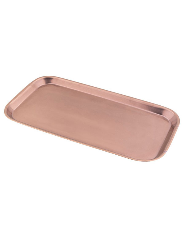 Πιατέλα Ορθογώνια Inox Copper Mat 26x13cm