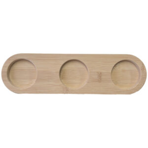 Ξύλινη Βάση για Dip Μπωλ 3 Θέσεων 30x8,5x2cm